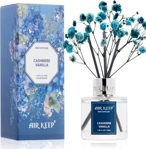 Vista 67 de Airkeep Juego de difusor de varillas – 3.38 onzas líquidas (3.4 fl oz), difusor de aroma de bambú para el hogar, incluye 8 varillas difusoras