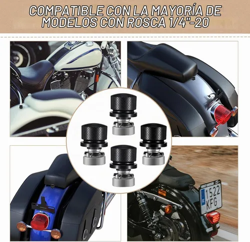 Vista 7 de Therwen - 8 tuercas de tornillo de asiento compatibles con Harley Davidson