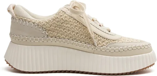 Vista 4 de Zapatillas de deporte con cordones para mujer, cómodas, informales, a la moda, bajas, gruesas, para caminar