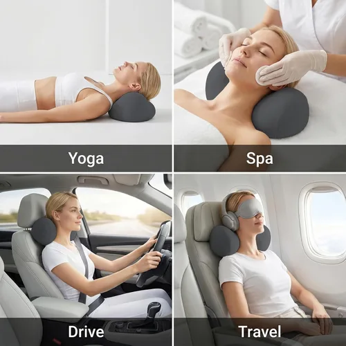 Vista 7 de Almohada de cuello pequeña para aliviar la presión del dolor cervical con suave y transpirable