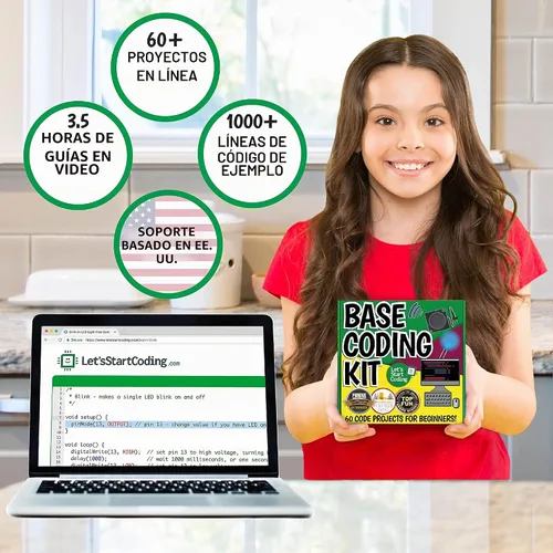 Vista 2 de Kit base de codificación de computadora para niños de 8 a 12 años y adolescentes para aprender código y electrónica. Gran regalo STEM para niños