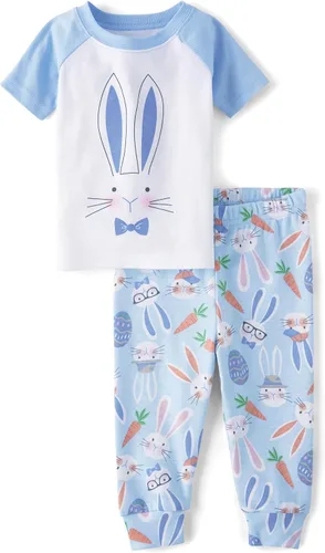 Vista 31 de The Children's Place - Pijamas de algodón a juego para la familia, temática de Pascua