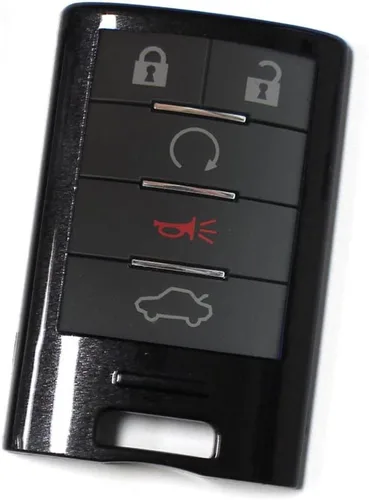 Vista 4 de iJDMTOY Exact Fit - Carcasa para llave de control remoto inteligente, color negro brillante, compatible con Cadillac ATS CTS DTS XTS Escalade