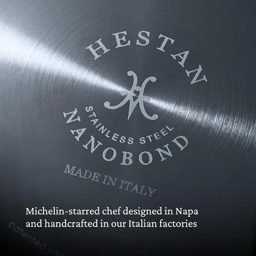 Vista 11 de Hestan - Colección NanoBond - Sauteuse de titanio de acero inoxidable, compatible con placa de inducción, 3.5 cuartos de galón