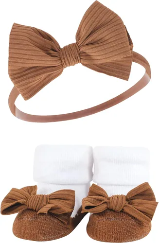 Vista 4 de Hudson Baby Conjunto de regalo de diadema y calcetines para niña