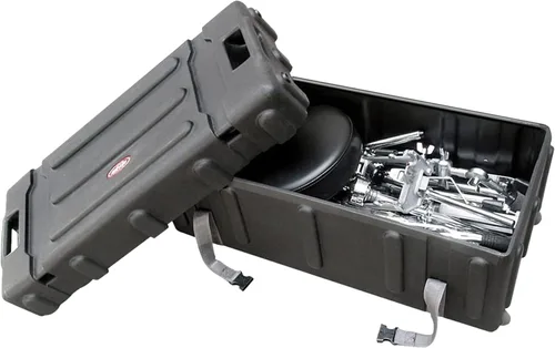 Vista 7 de SKB 1SKB-DH3315W - Caja de hardware de tambor de plástico duradero de tamaño medio con mango extraíble, correa de nailon resistente y ruedas