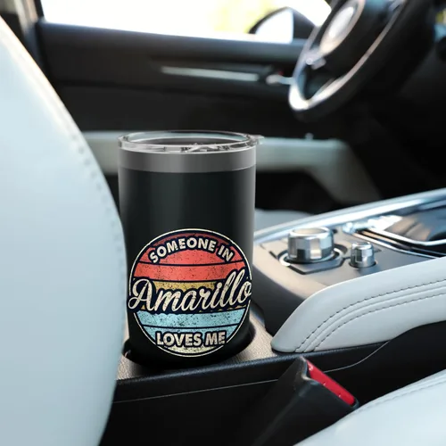 Vista 6 de Someone In Amarillo Loves Me City US USA Stainless Steel Insulated Tumbler