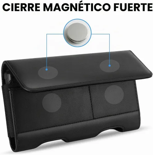 Vista 3 de BECPLT Funda de cuero con soporte para tarjeta de identificación, funda con clip para cinturón para iPhone 13 Mini, 12 Mini, 8, 7, 6s, 6, Galaxy