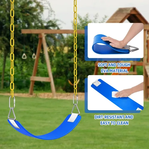 Vista 7 de AGPTEK Juego de columpios para niños pequeños, columpio de cubo resistente con cuerda ajustable, linda forma para niños pequeños con capacidad