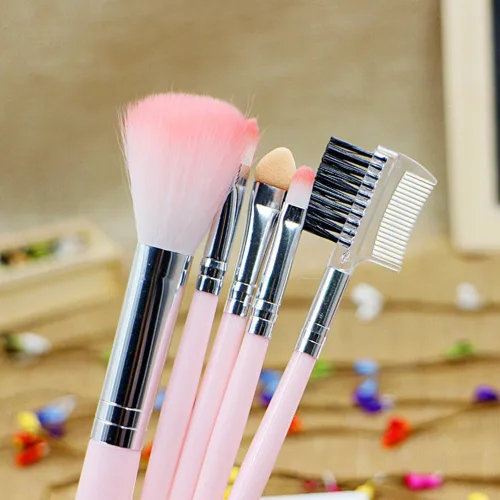 Vista 2 de shlutesoy Paletas de maquillaje 5 unids corrector profesional cara ojo maquillaje cepillo conjunto herramientas cosméticas