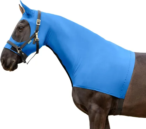 Vista 11 de Resistance Horse Hood Slinky Lycra Zip Mane Braid Shoulder Guard - Hoja de Cuidado de Caballos Sleazy Slickers