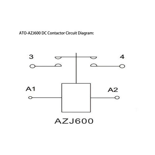 Vista 3 de Contactor ATO 600A DC, solo polo, 12V, con contacto auxiliar 1NO+1NC