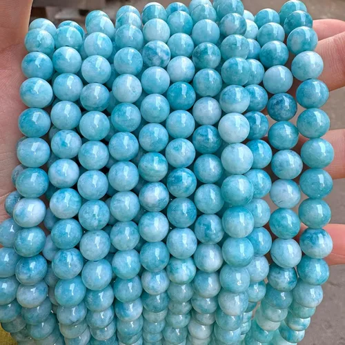 Vista 249 de 100 cuentas de piedra multicolor natural de 0.236 pulgadas (0.236 in), cuentas espaciadoras sueltas redondas para hacer pulseras, collares, aretes