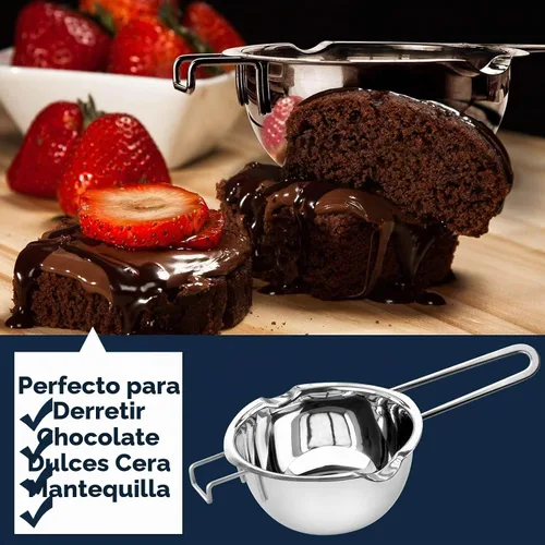 Vista 6 de Olla de doble caldera de 1000ML/1QT para derretir chocolate, juego de fabricación de velas de acero inoxidable 304 con espátula de silicona