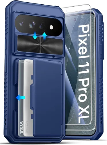Vista 44 de ATATOO Funda tipo cartera para Google Pixel 10 Pro XL, tarjetero integrado (3-5 tarjetas) [bloqueo RFID] y cubierta de cámara deslizante, protección