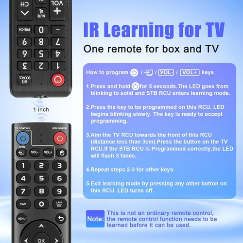 Vista 5 de V5 Pro - Control remoto de voz de repuesto para vSeeBox V5/V3/V2/V1 Pro, V3 Plus, V1 Max/Elite Remote