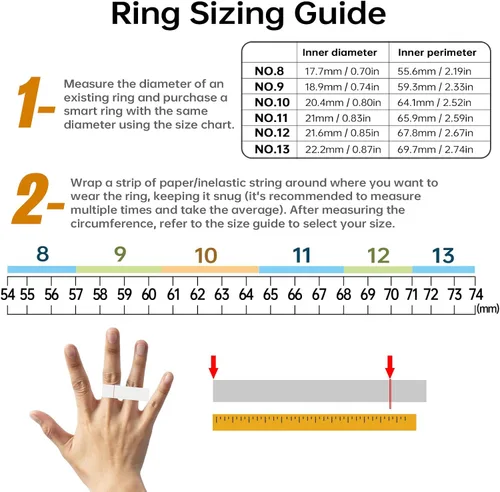 Vista 6 de FitElf 3 Pro Smart Ring—Rastreador de salud y fitness para mujeres y hombres Monitor de frecuencia cardíaca, sueño y presión arterial