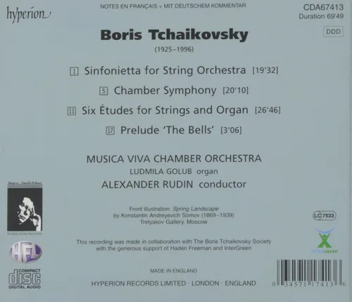 Vista 2 de Tchaikovsky, B. Chamber Symphony, Sinfonietta for Strings