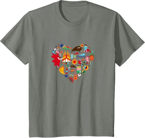 Vista 28 de I Love España Cute Español Orgullo, Madrid Barcelona playera, niños 10, Lemon Limón