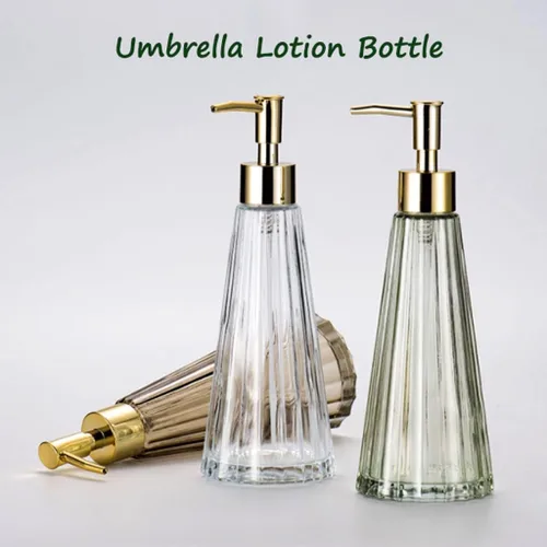 Vista 8 de Dispensador de jabón, bomba de jabón de vidrio transparente, bomba de metal, dispensador de loción para varios líquidos, 10.1 fl oz/10.1 oz