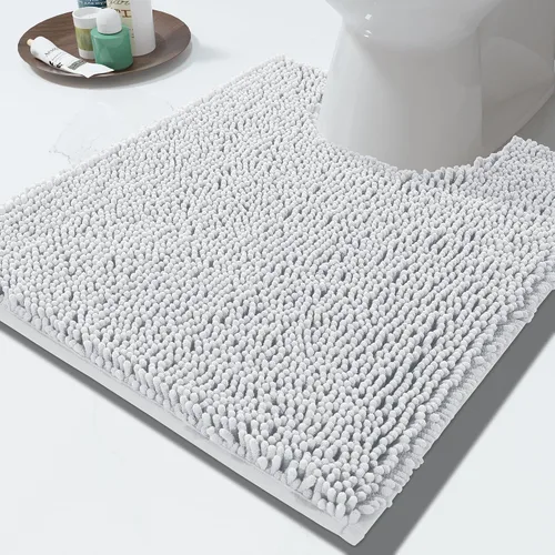 Vista 9 de Yimobra Tapetes de baño lavables, de chenilla súper suave y absorbente, para suelo y alfombra, de secado rápido, antideslizante, para bañera y Beige