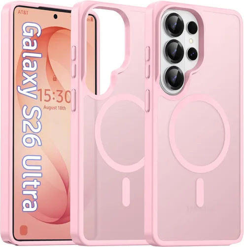 Vista 84 de Oterkin Funda magnética para Samsung Galaxy A17 mate, funda de teléfono A17 compatible con MagSafe esmerilada, translúcida, a prueba de golpes Negro