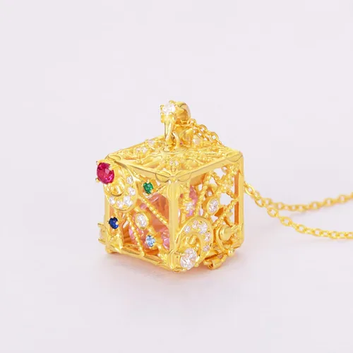 Vista 7 de VINKACE - Collares para mujeres y hombres, vermeil hechos a mano, con forma de corazón, circonita, colgante para hombres y mujeres, regalo para él