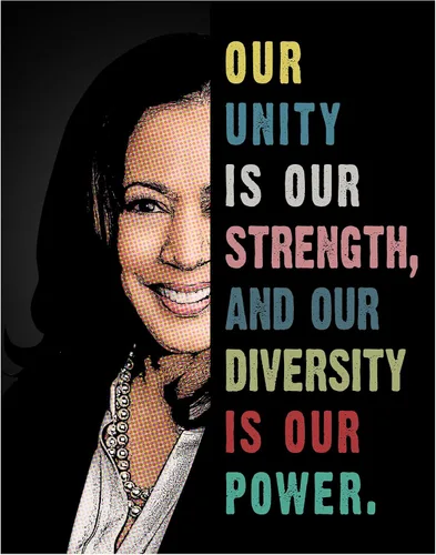 Vista 9 de Kamala Harris Madam Vice President - Arte de pared con citas inspiradoras para mujeres afroamericanas, niñas, regalos políticos, decoración