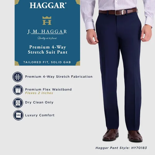Vista 5 de J.M. Haggar Traje de ajuste clásico y recto para hombre, pantalones separados, tallas regulares y grandes y altas