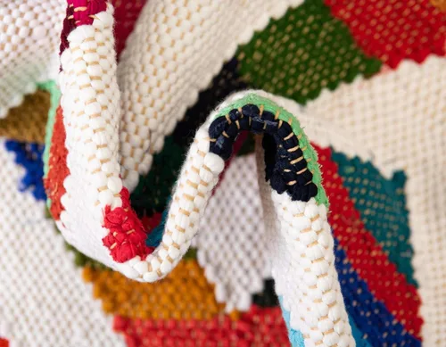 Vista 8 de Unique Loom Chindi Trellis Collection - Alfombra geométrica, suroeste, diamantes, colores brillantes
