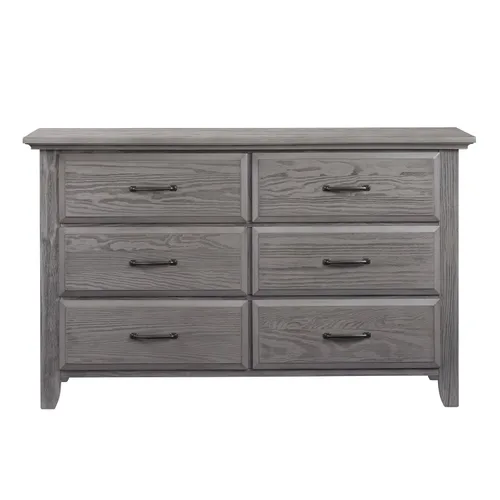 Vista 3 de Soho Baby Chandler - Cubrecolchón para tocador de 6 cajones, color gris grafito Gris (Graphite Gray)