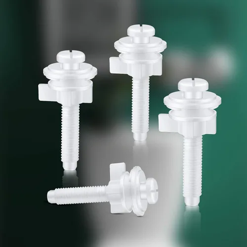 Vista 3 de Kit de repuesto de 32 piezas de tornillos para asiento de inodoro Jetec, pernos de plástico con tuercas de plástico y arandelas, kit de piezas