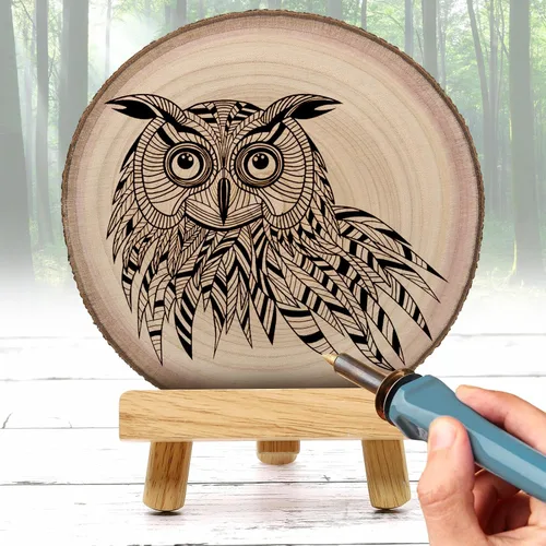 Vista 4 de Rebanadas de madera para centros de mesa 4 piezas, rodajas redondas de madera para manualidades, círculos y losas de madera rústica, discos