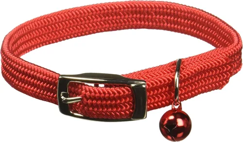 Vista 17 de Kool Kat Collar de seguridad elástico para gatos con campana, negro, 8 pulgadas
