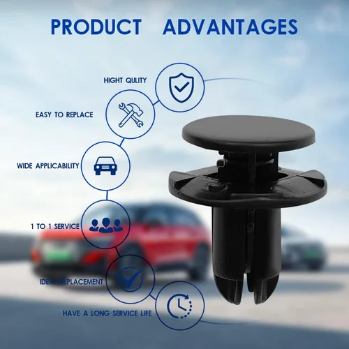 Vista 3 de 20 piezas de fijación de clip de retención para guardabarros compatible con Hyundai Kia Equus Genesis Santa Fista 86595-2T500, 1420608250B, negro