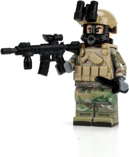 Vista 4 de Battle Brick Army OCP Chemical Warfare - Minifigura personalizada Minifig militar genuina Camuflaje impreso 1.6 pulgadas de alto Empaquetado