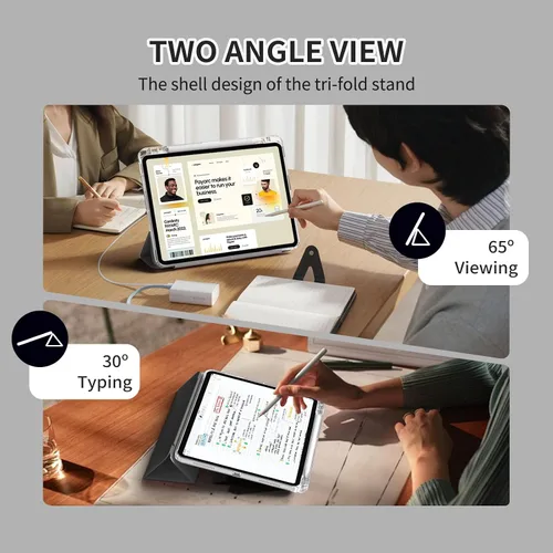Vista 3 de kenke Funda para iPad (A16) de 11ª generación de 11 pulgadas 2025, iPad de 10.9 pulgadas 2022 con soporte para lápices, funda de marco de TPU suave