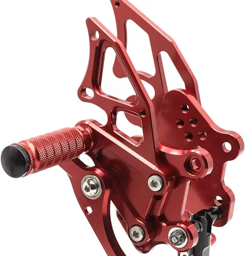 Vista 4 de PROCNC Billet Juego de estriberas traseras para motocicleta, reposapiés totalmente ajustables, apto para YZF R25 R3 2014-2021 MT-25 MT-03 MT25 MT03