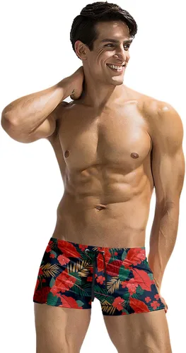 Vista 9 de COOFANDY Trajes de baño para hombre Slip de natación sexy Traje de baño de pierna cuadrada Traje de baño Short de natación Traje de baño con 4