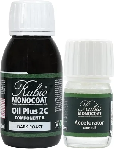 Vista 189 de Rubio Monocoat Tinte y acabado para madera de 650 pies cuadrados - Niebla 5% Oil Plus 2C Aceite de linaza ecológico de secado rápido