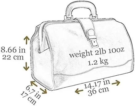 Vista 7 de Time Resistance Bolso médico de cuero - Bolso médico italiano hecho a mano - Bolso estilo vintage - Maletín de cuero real