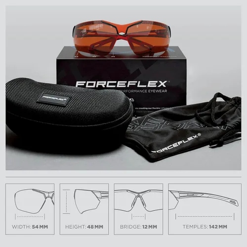 Vista 5 de FF400 Havoc Hi-Vis Gafas de sol deportivas flexibles e irrompibles para hombres y mujeres