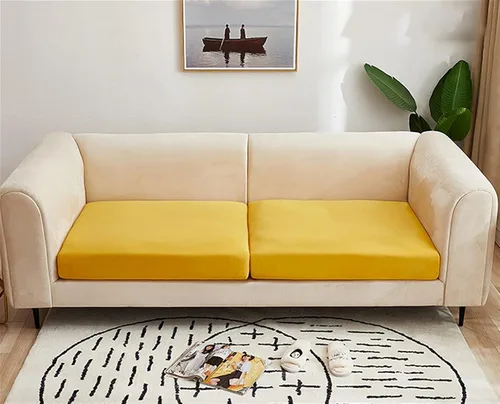 Vista 6 de Fundas de cojín elásticas para cojines de sofá, fundas de asiento de caravana, protector de sofá de dos asientos, de elastano, protector de muebles