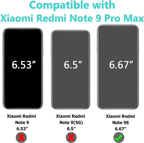 Vista 7 de CHUANG Funda para teléfono Xiaomi Redmi Note 9S / Note 9 Pro/Note 9 Pro Max, fundas laterales de silicona y carcasa trasera de policarbonato duro