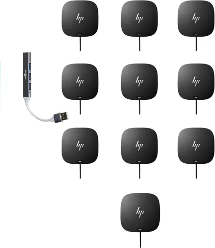 Vista 6 de HP USB-C Essential Dock G5 - Estación de acoplamiento multipuerto con USB-C, HDMI, Ethernet, DisplayPort, incluye expansor de puerto USB Dockztorm