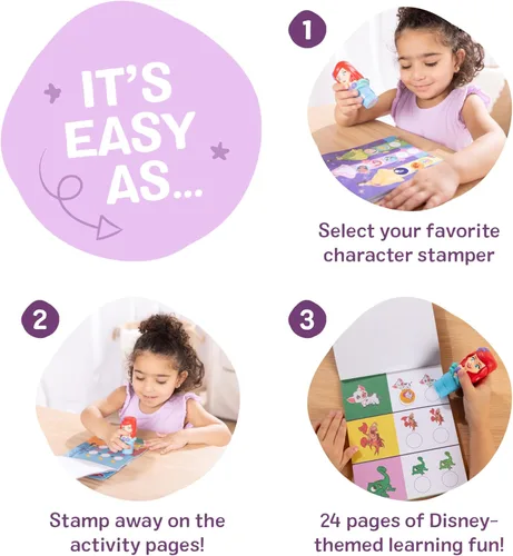 Vista 5 de Melissa & Doug Pegatina Wow! Disney Princess Ariel Stamper y almohadilla de actividades