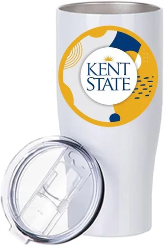 Vista 2 de Kent State University - Vaso de acero inoxidable, 20 onzas, base anillada (Kent State University #1)