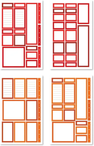 Vista 4 de Rongrong Calcomanías de planificador arcoíris para planificadores, calendarios, diarios y proyectos, calidad prémium dibujadas a mano que transforma