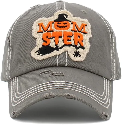 Vista 2 de ScarvesMe Gorra de béisbol para mujer, diseño de bruja mala, estilo vintage, desgastada