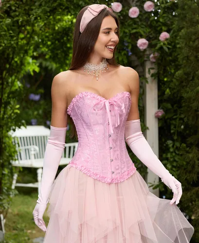 Vista 51 de SZIVYSHI Corsé para mujer, lencería moldeadora, body con cintura de encaje